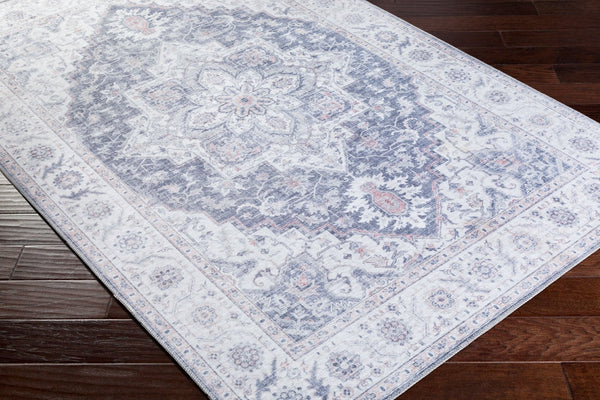 Livabliss Iris Flatweave Polyester Area Rug Medallion Pattern for Entryways and High Traffic Zones IRS2302-2339