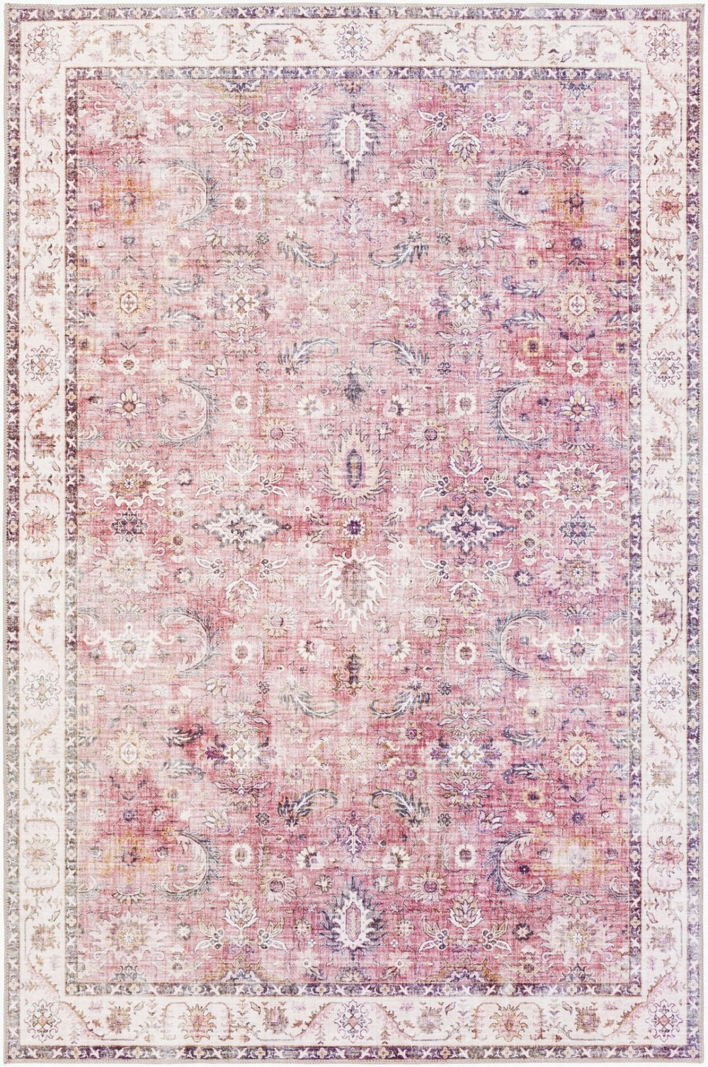 Livabliss Iris Machine Woven Flatweave Accent Rug Traditional Pattern for Entryway or Bedroom Burgundy, Mauve 2'2" x 3'9" IRS2305-2339