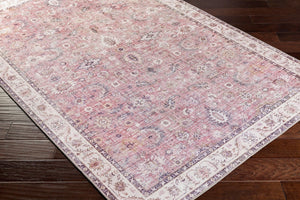Livabliss Iris Machine Woven Flatweave Accent Rug Traditional Pattern for Entryway or Bedroom Burgundy, Mauve 2'2" x 3'9" IRS2305-2339