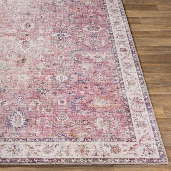 Livabliss Iris Machine Woven Flatweave Accent Rug Traditional Pattern for Entryway or Bedroom Burgundy, Mauve 2'2" x 3'9" IRS2305-2339