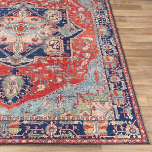 Livabliss Iris Traditional Flatweave Accent Rug for Entryways Bedside and High Traffic Spaces Red, Burnt Oran 8'10" x 12' IRS2308-912