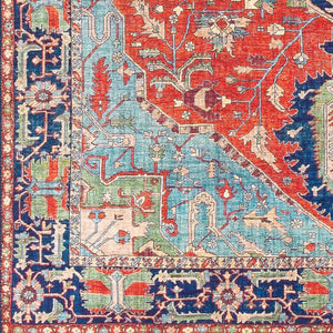 Livabliss Iris Traditional Flatweave Accent Rug for Entryways Bedside and High Traffic Spaces Red, Burnt Oran 8'10" x 12' IRS2308-912