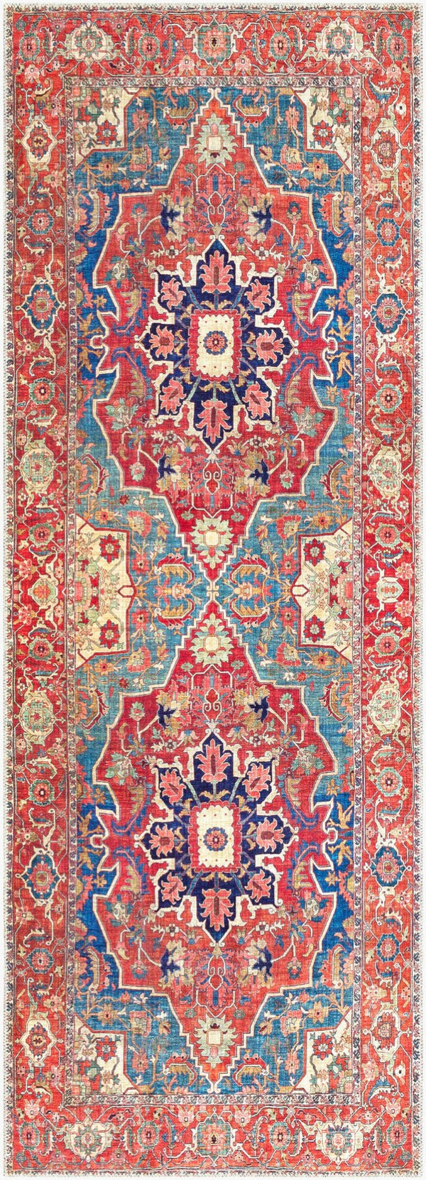 Livabliss Iris Flatweave Polyester Runner Rug Traditional Pattern for Hallway and Entryway IRS2309-2676