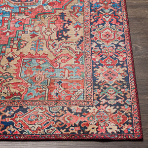 Livabliss Iris Traditional Flatweave Polyester Area Rug for Large Living and Dining Spaces Red, Ink Blue 10' x 13'11" IRS2310-1014