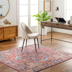 Livabliss Iris Traditional Flatweave Polyester Area Rug for Large Living and Dining Spaces Red, Ink Blue 10' x 13'11" IRS2310-1014