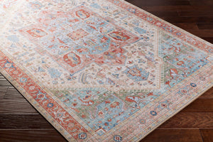 Livabliss Iris Floral Machine Woven Polyester Accent Rug for Entryway or Bathroom Low Pile Light Beige, Ol 8'10" x 12' IRS2314-912