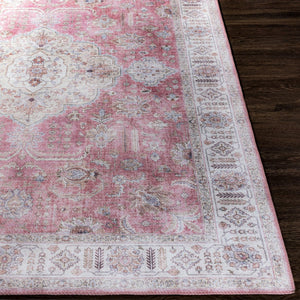 Livabliss Iris Flatweave Polyester Accent Rug Traditional Pattern for Entryways and Kitchen Floors Mauve, Blush 5' x 7'6" IRS2321-576