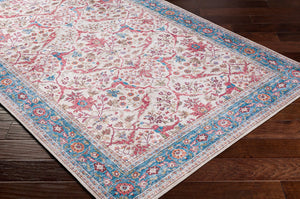 Livabliss Iris Flatweave Polyester Area Rug Low Profile Machine Woven for Entryways and Kitchens Red, Blue 2'7" x 7'7" IRS2325-2676