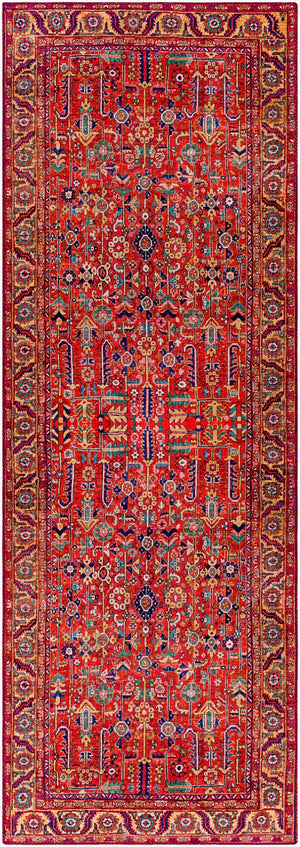 Livabliss Iris Traditional Flatweave Accent Rug Low Profile Polyester for Entryways and Kitchen Burnt Orange, D 2'7" x 7'7" IRS2332-2676