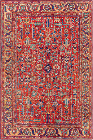 Livabliss Iris Traditional Flatweave Accent Rug Low Profile Polyester for Entryways and Kitchen Burnt Orange, D 8'10" x 12' IRS2332-912