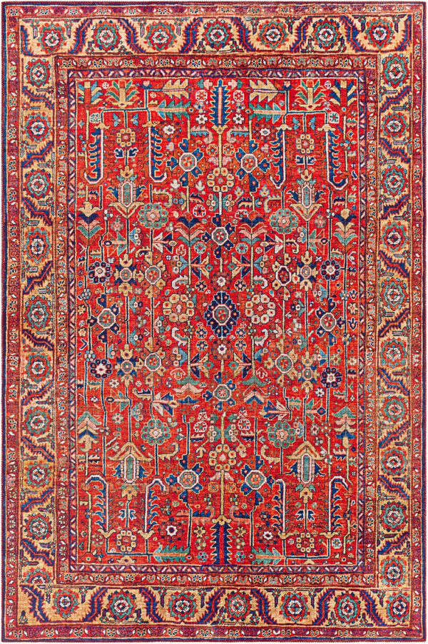 Livabliss Iris Traditional Flatweave Accent Rug Low Profile Polyester for Entryways and Kitchen Burnt Orange, D 8'10" x 12' IRS2332-912