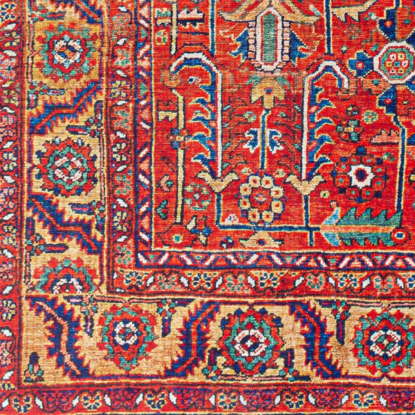 Livabliss Iris Traditional Flatweave Accent Rug Low Profile Polyester for Entryways and Kitchen Burnt Orange, D 8'10" x 12' IRS2332-912