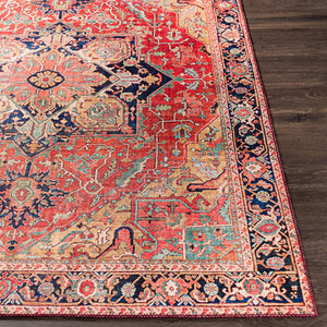 Livabliss Iris Traditional Pattern Machine Woven Polyester Accent Rug for Entryway or Kitchen Dark Blue, Dark 2'2" x 3'9" IRS2343-2339