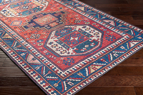 Livabliss Iris Flatweave Accent Rug Traditional Pattern Low Profile Polyester for High Traffic Areas Burnt Orange, Y 2'2" x 3'9" IRS2344-2339