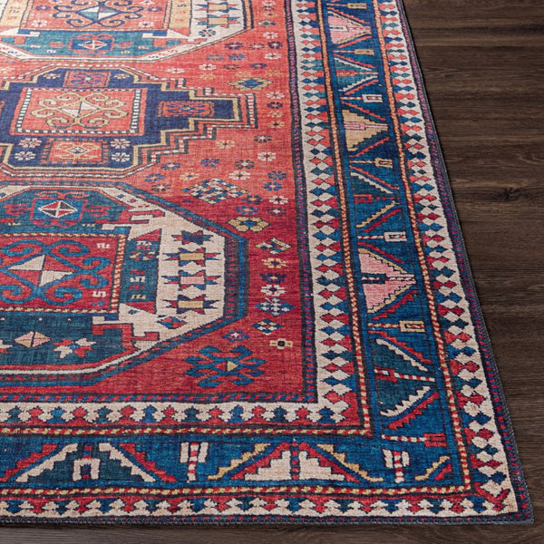 Livabliss Iris Flatweave Accent Rug Traditional Pattern Low Profile Polyester for High Traffic Areas Burnt Orange, Y 2'2" x 3'9" IRS2344-2339