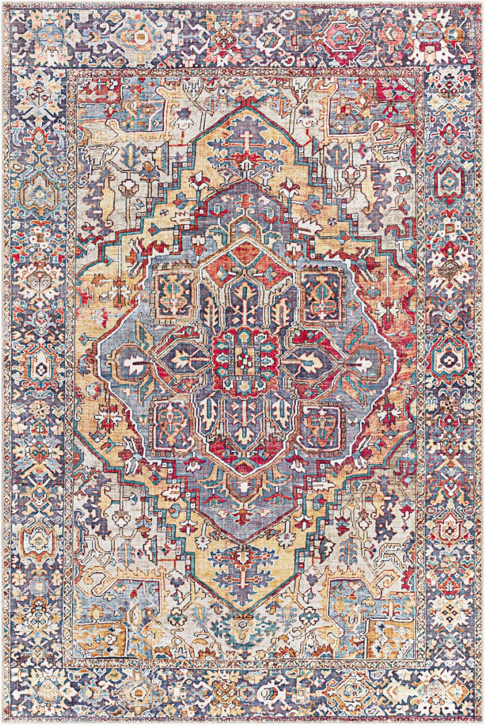Livabliss Iris Traditional Flatweave Polyester Area Rug for Entryways Bathrooms and High Traffic Zones Rust, Light Oli 8'10" x 12' IRS2358-912