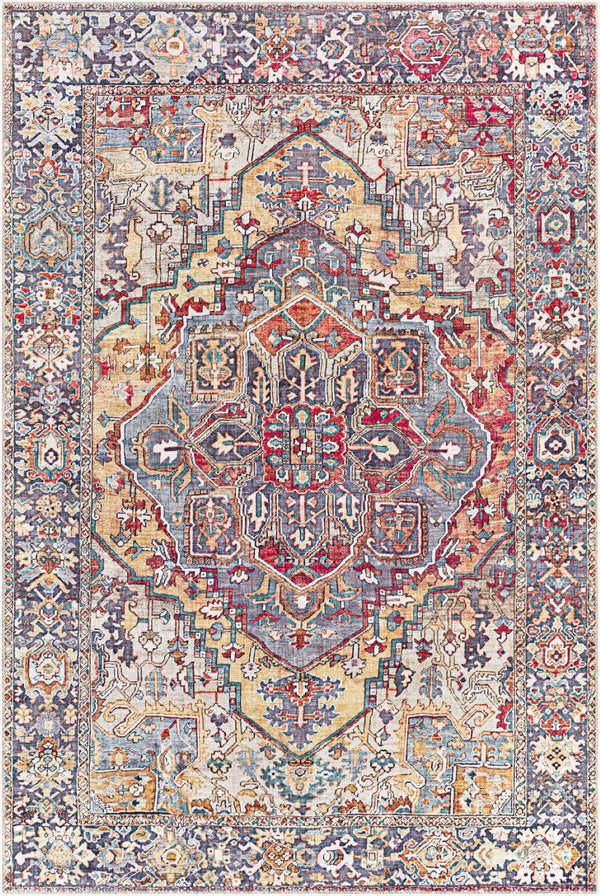 Livabliss Iris Traditional Flatweave Polyester Area Rug for Entryways Bathrooms and High Traffic Zones Rust, Light Oli 8'10" x 12' IRS2358-912