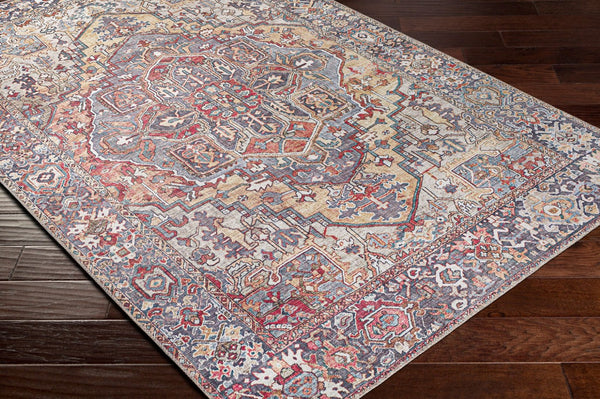 Livabliss Iris Traditional Flatweave Polyester Area Rug for Entryways Bathrooms and High Traffic Zones Rust, Light Oli 2'7" x 7'7" IRS2358-2676