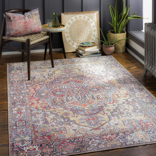 Livabliss Iris Traditional Flatweave Polyester Area Rug for Entryways Bathrooms and High Traffic Zones Rust, Light Oli 8'10" x 12' IRS2358-912