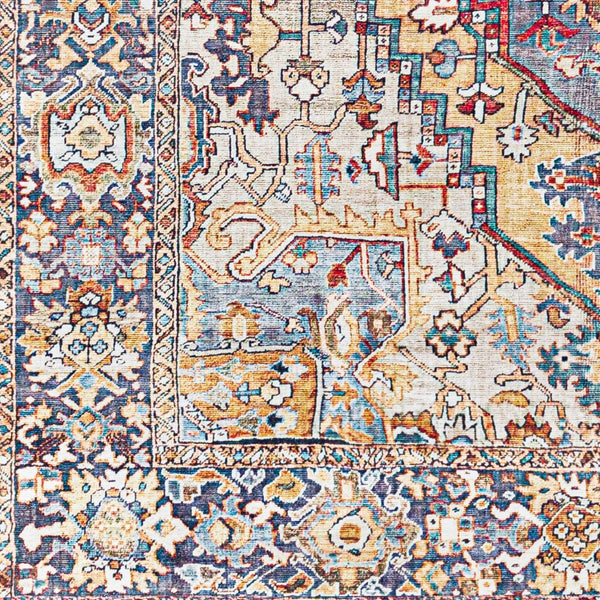 Livabliss Iris Traditional Flatweave Polyester Area Rug for Entryways Bathrooms and High Traffic Zones Rust, Light Oli 2'7" x 7'7" IRS2358-2676