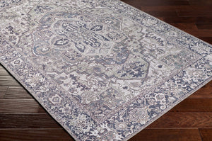 Livabliss Iris Flatweave Polyester Area Rug Traditional Pattern for Entryway Kitchen or Bath Charcoal, Sage 8'10" x 12' IRS2359-912
