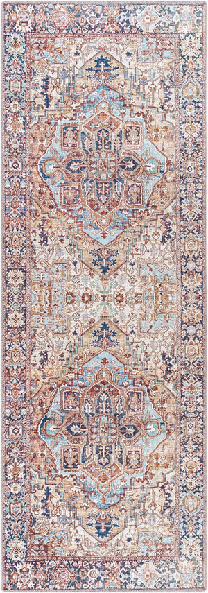 Livabliss Iris Flatweave Polyester Area Rug Traditional Pattern for Entryway or Accent Spaces Brown, Light Ol 2'7" x 7'7" IRS2360-2676