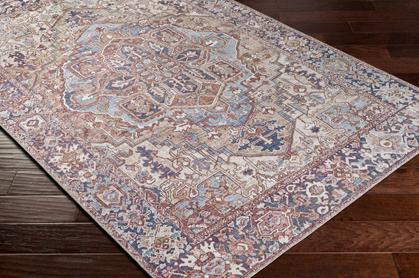 Livabliss Iris Flatweave Polyester Area Rug Traditional Pattern for Entryway or Accent Spaces Brown, Light Ol 5' x 7'6" IRS2360-576