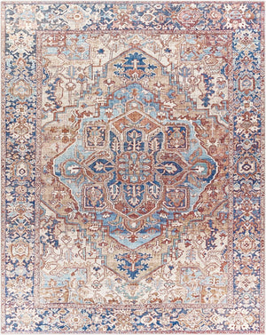 Livabliss Iris Flatweave Polyester Area Rug Traditional Pattern for Entryway or Accent Spaces Brown, Light Ol 7'6" x 9'6" IRS2360-7696