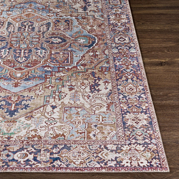 Livabliss Iris Flatweave Polyester Area Rug Traditional Pattern for Entryway or Accent Spaces Brown, Light Ol 5' x 7'6" IRS2360-576