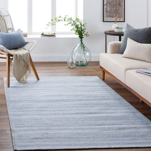Surya Irvine 5' X 7'6" Handmade Viscose Area Rug – Global Style, Quality Craftsmanship, Easy To Clean Denim Viscose Irv2303-23