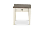 Cayla End Table Dark Oak/White