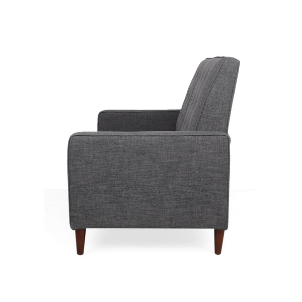 English Elm Christopher Knight Home® - DOUBLE Recliner Fabric Sofa with Plush Cushions and Space-Saving Design for Living Rooms, 49"L Gray 72478.00FGRY