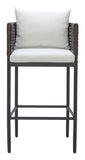 Palm Paradise Barstool Gray 704028 Zuo Modern