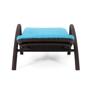 English Elm Christopher Knight Home® - Mikael Chaise Lounge With Cushion - Ergonomic Dark Brown Design For Ultimate Indoor & Outdoor Comfort 70798.00DBLU