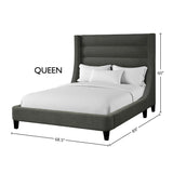 Parker House Parker Living Sleep Jacob - Luxe Dark Grey Queen Bed Luxe Dark Grey 100% Polyester (W) BJCB#8000-2-LDG