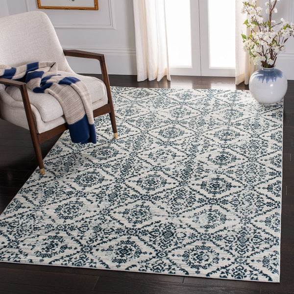Safavieh Isabella 953 Power Loomed Transitional Rug Navy / Ivory ISA953N-4