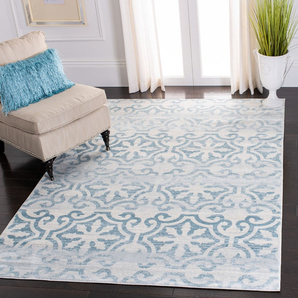 Safavieh Isabella 956 Power Loomed Transitional Rug Turquoise / Ivory ISA956K-4