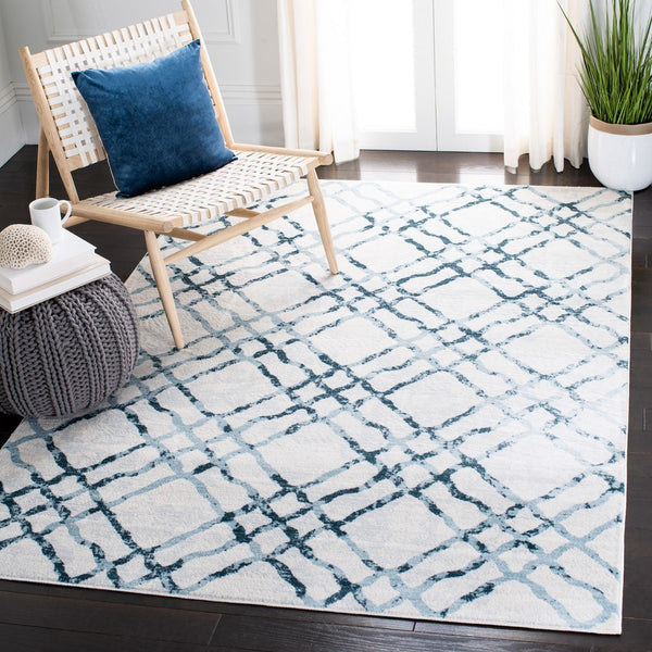 Safavieh Isabella 957 Power Loomed Transitional Rug Ivory / Turquoise ISA957A-4