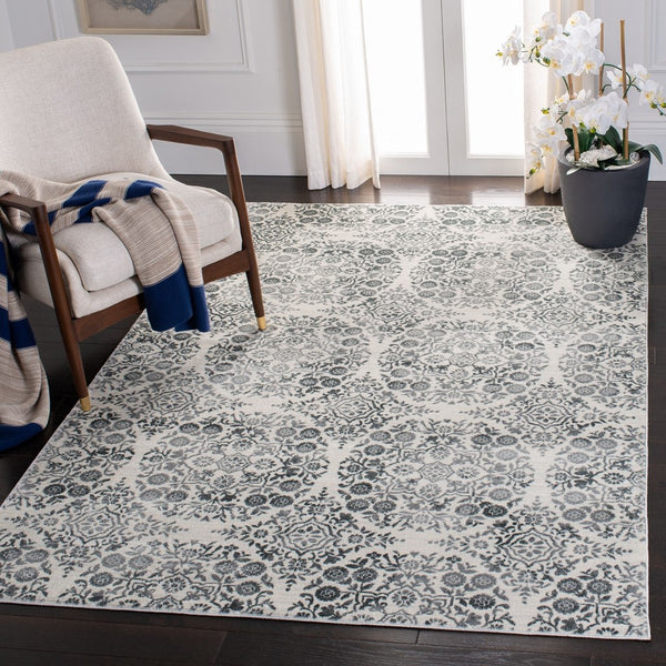 Safavieh Isabella 958 Power Loomed Transitional Rug Charcoal / Ivory ISA958H-4
