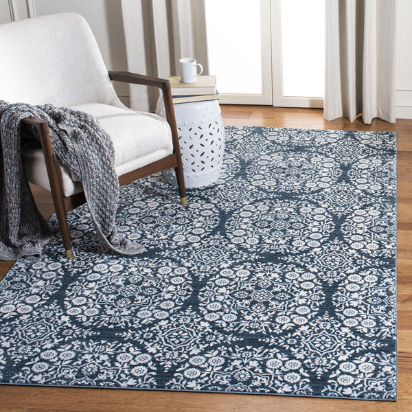 Safavieh Isabella 958 Power Loomed Transitional Rug Navy / Ivory ISA958N-4