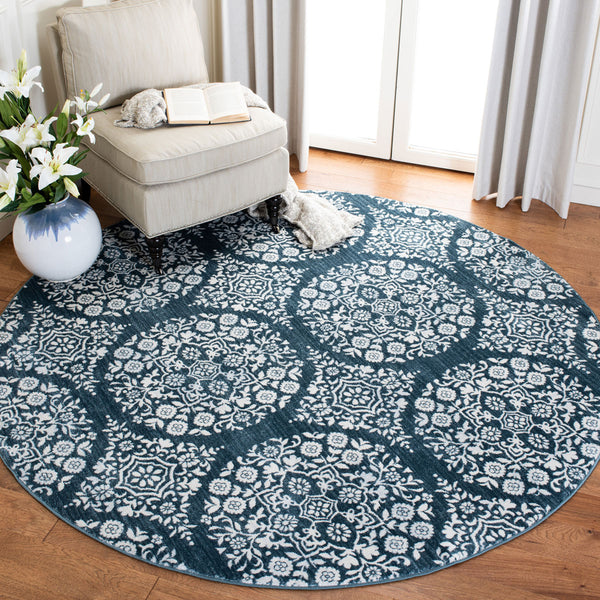 Safavieh Isabella 958 Power Loomed Transitional Rug Navy / Ivory ISA958N-4