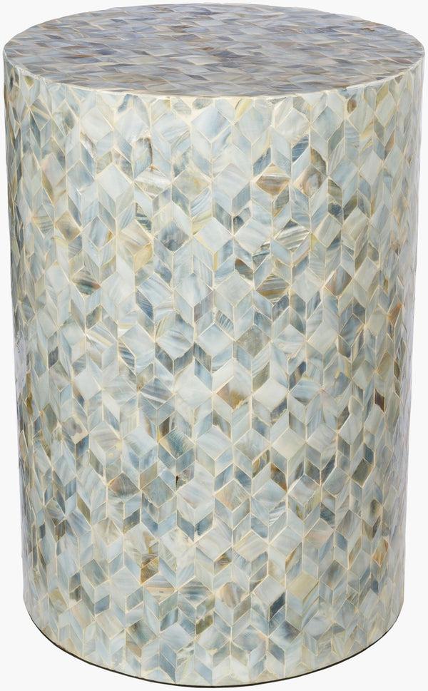 Livabliss Iridescent Shell Inlay Accent End Table Bohemian Organic Shimmer for Living Spaces ISC-002