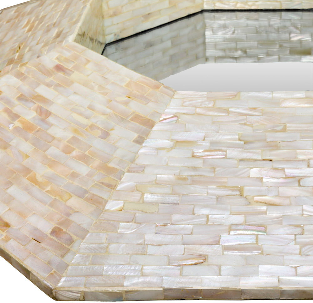 Iridescent ISC-012 32"H x 32"W x 4"D Accent Mirror ISC012-3232  Frame: Ivory Surya