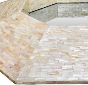 Iridescent ISC-012 32"H x 32"W x 4"D Accent Mirror ISC012-3232  Frame: Ivory Surya