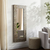 Iridescent ISC-013 59"H x 24"W x 1"D Full Length Mirror ISC013-2459  Frame: Brown Surya