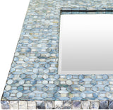 Iridescent ISC-015 32"H x 32"W x 1"D Accent Mirror ISC015-3232  Frame: Blue Surya