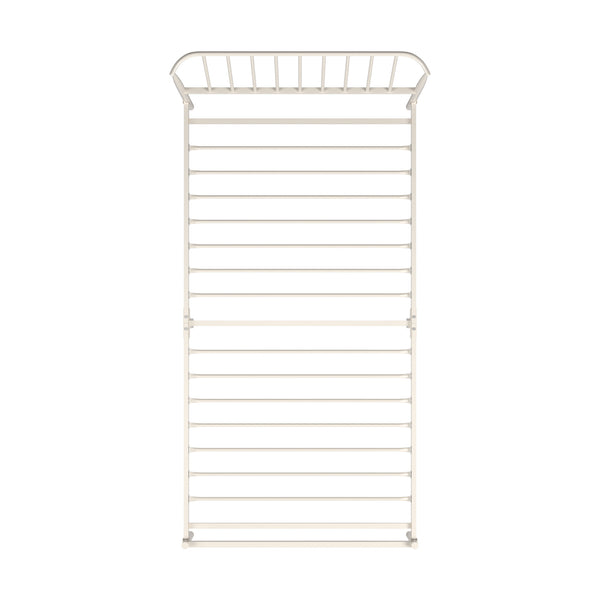 Homelegance By Top-Line Dante Metal Platform Bed with Curved Metal Headboard White Metal