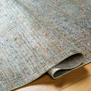 Isfahan ISF-2300 9' x 12' Machine Woven Rug ISF2300-912  Olive, Gray, Black, Rust, Dark Blue, Tan Surya