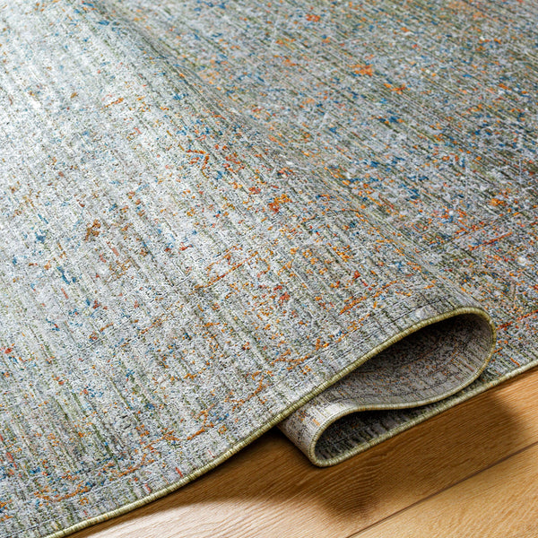 Isfahan ISF-2300 9' x 12' Machine Woven Rug ISF2300-912  Olive, Gray, Black, Rust, Dark Blue, Tan Surya