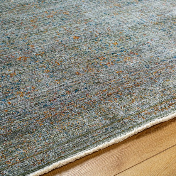 Isfahan ISF-2300 9' x 12' Machine Woven Rug ISF2300-912  Olive, Gray, Black, Rust, Dark Blue, Tan Surya